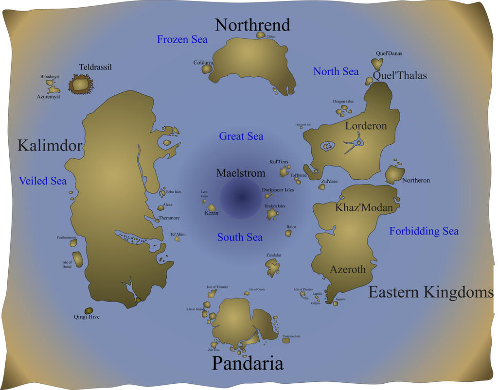 Map of Azeroth by malonze on DeviantArt