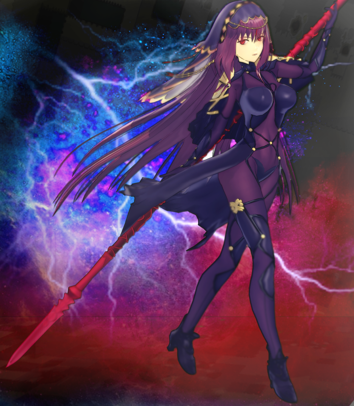 Fate: Lancer Scathach by Midian-P on DeviantArt