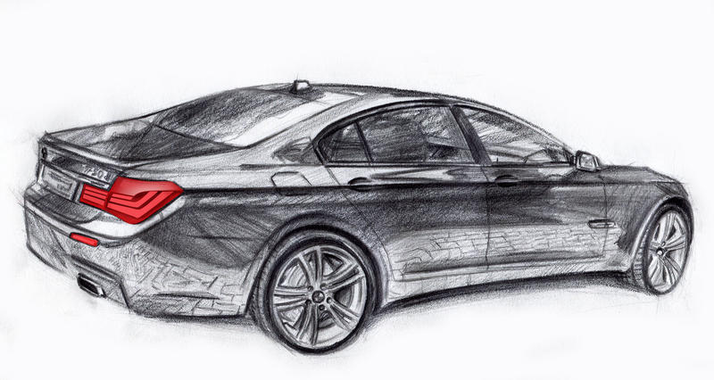 BMW 7 drawing 2