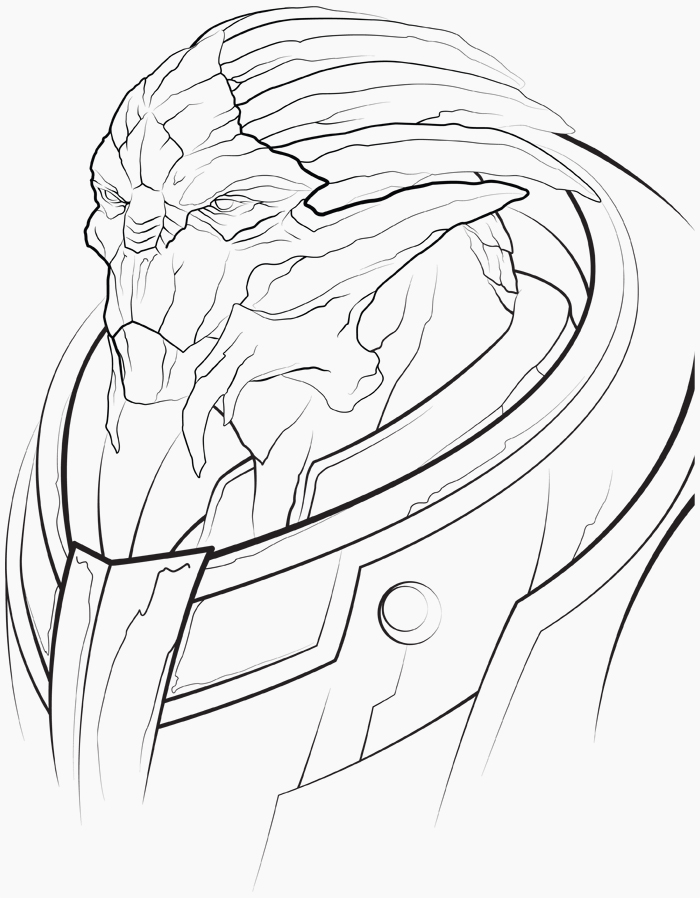 Turian Line Art