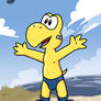 Koopa Troopa on the beach
