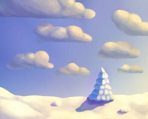Daily painting #1 - winter landscape