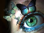 Beautiful Bluebutterfly Eyes by live4artluvmetal