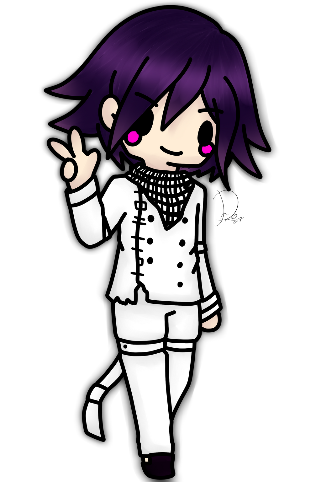 Ouma kokichi is a character from new danganronpa v3. 