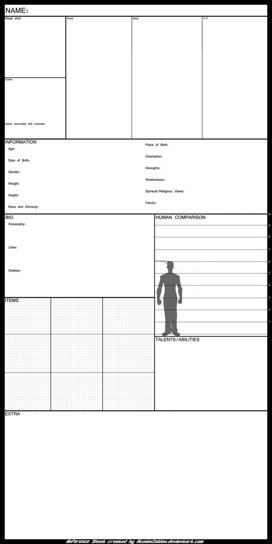 OC Reference Sheet TEMPLATE by AtomixZaldox on DeviantArt