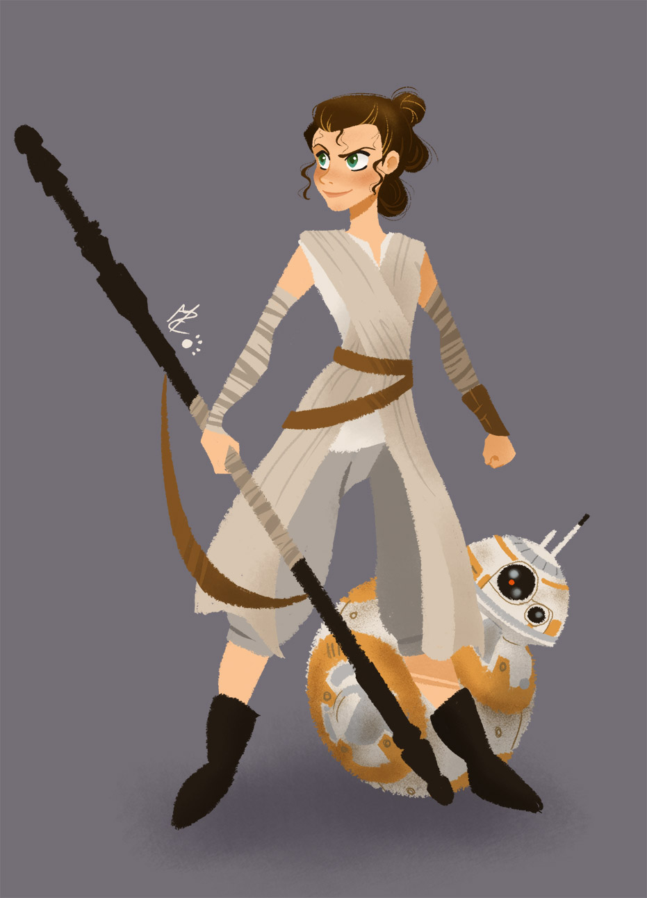 Rey and BB8