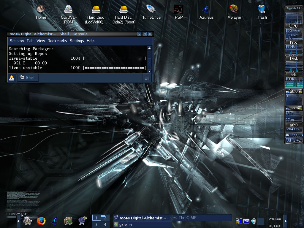 DA's Fedora Core 3 Screenshot