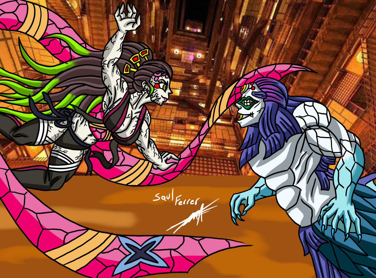 Daki vs Gyokko by WereFury on DeviantArt