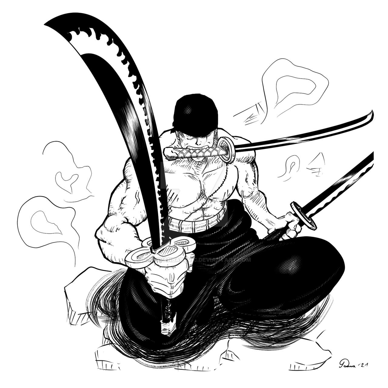 Roronoa Zoro One Piece By Radovanbabovic On Deviantart