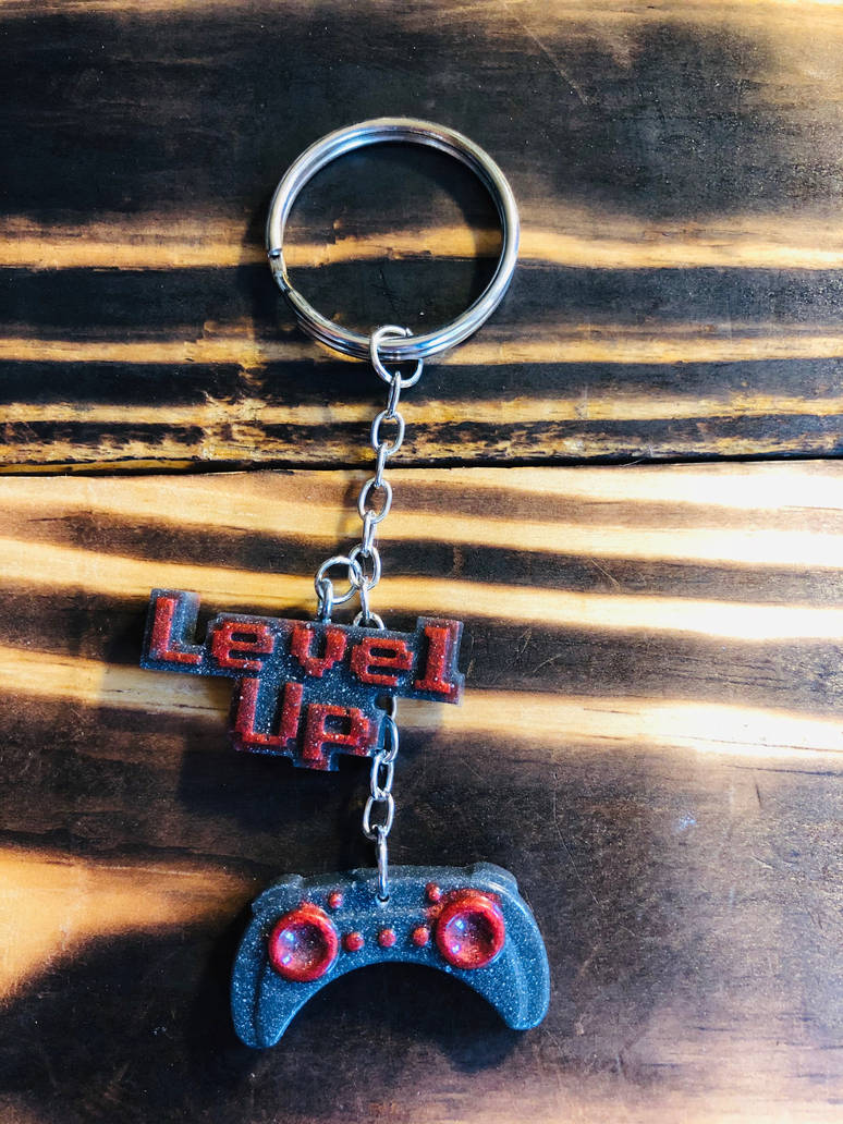 Gamer keychain by craftymommaresin on DeviantArt