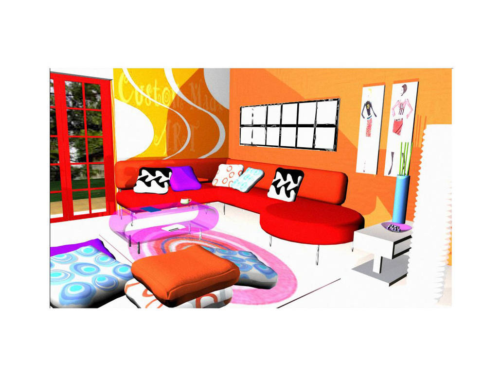 retropop living room 2 by vibepilot on DeviantArt