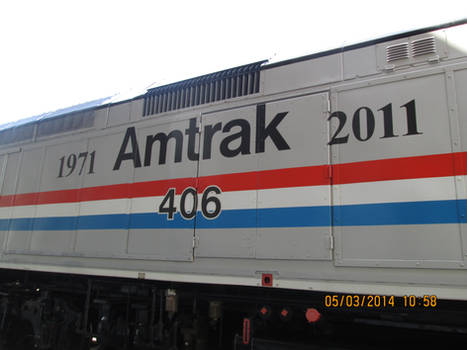 Amtrak logo on AMTK 406