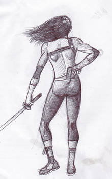 Girl with Gun and Sword