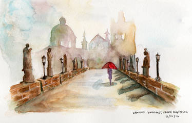 Charles Bridge Watercolor