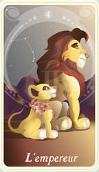{The Princess Tarot} 'L'empereur: Simba and Kiara'