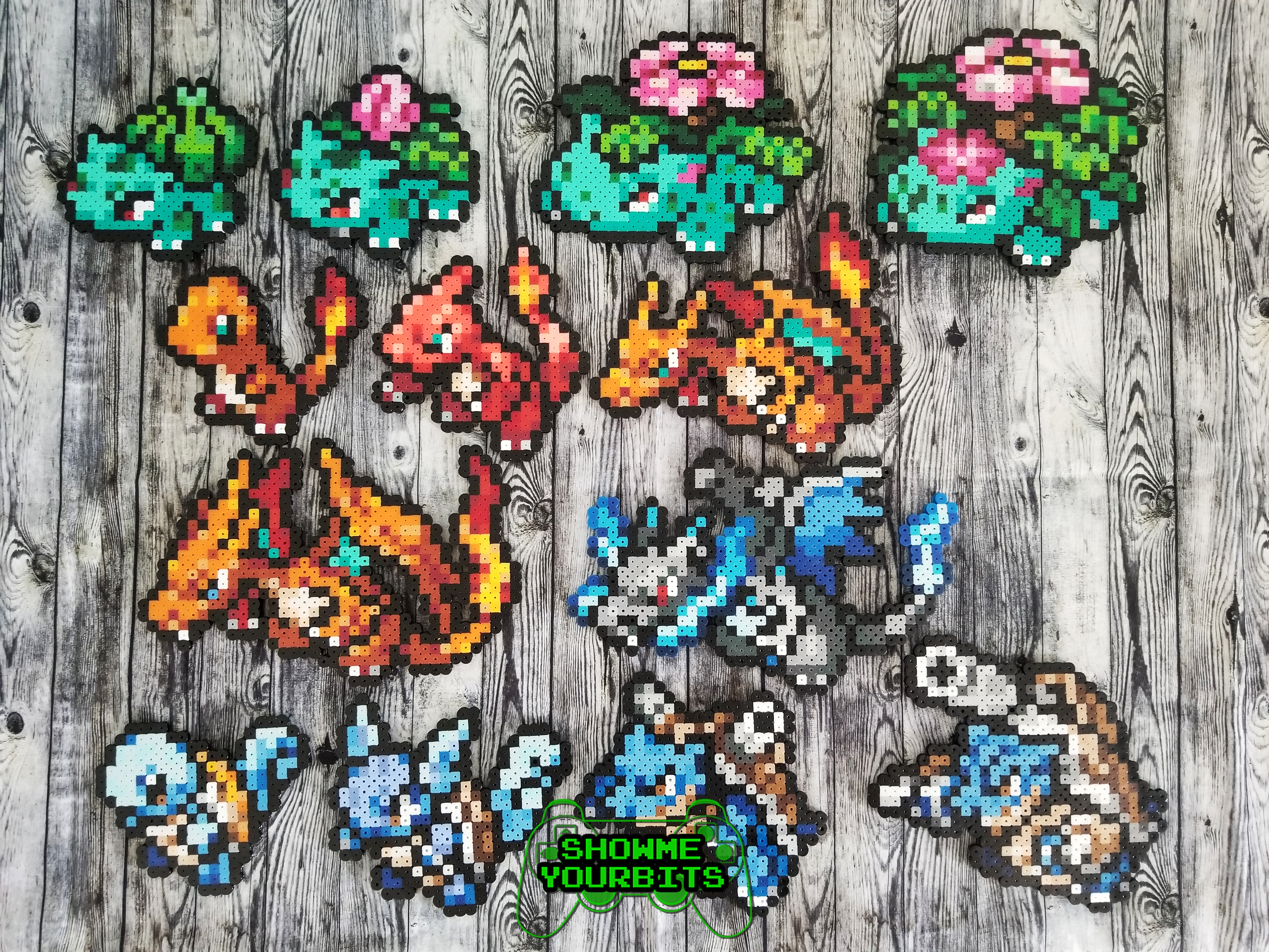 Generation 1 Starters / Pokemon Pixel Art Portraits 