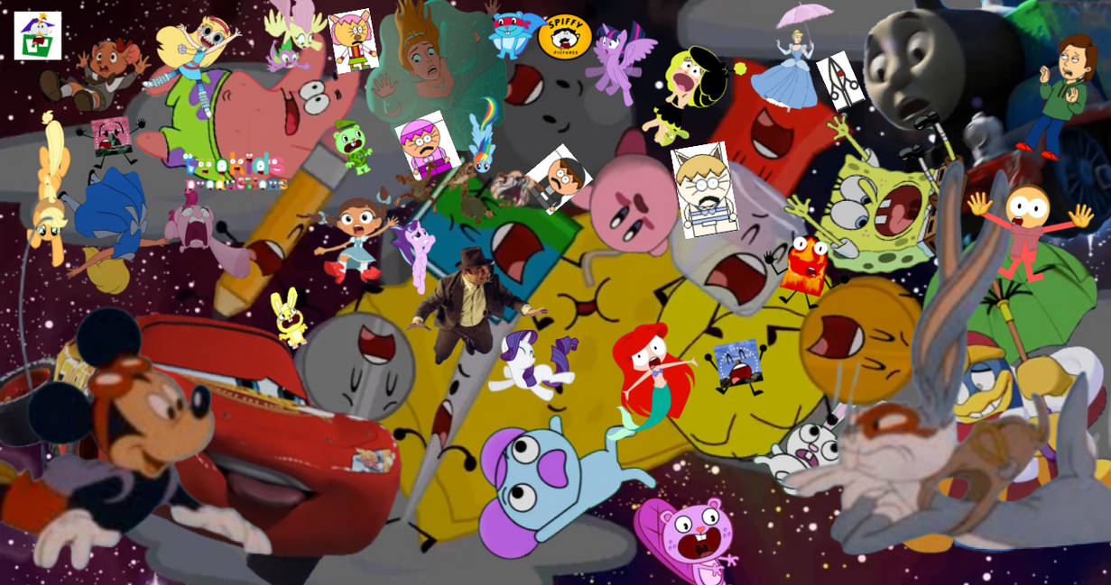 Everyone Crossover Falling Down Space BFDI Objects by TWSASTEBT707 on ...