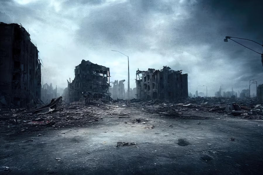Destroyed City Background 1 by TWSASTEBT707 on DeviantArt