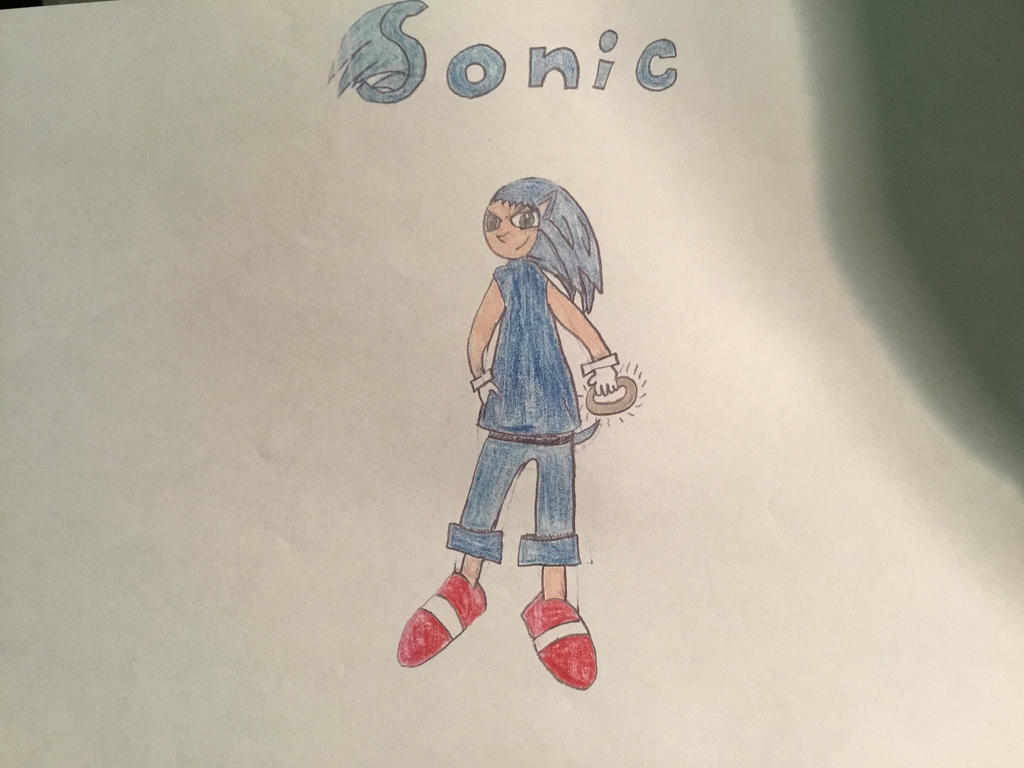 My sonic human drawing by Sylo23 on DeviantArt