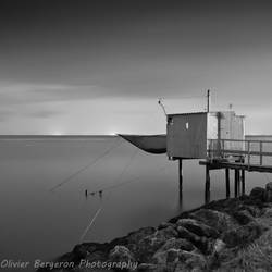 landscape , Carrelet, meschers-sur-gironde, France