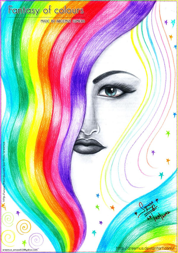 Trois Lueurs Rouges Dessin Fantasy Fantasy of colours by areemus on DeviantArt