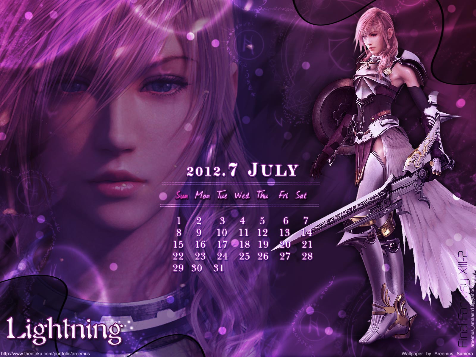 Lightning Calender Wallpaper