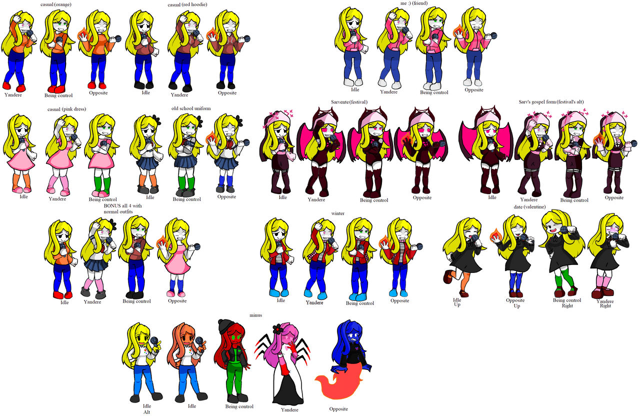 Fnf Oc Rig my oc with costumes in FNF DDTO by hoalyden on DeviantArt