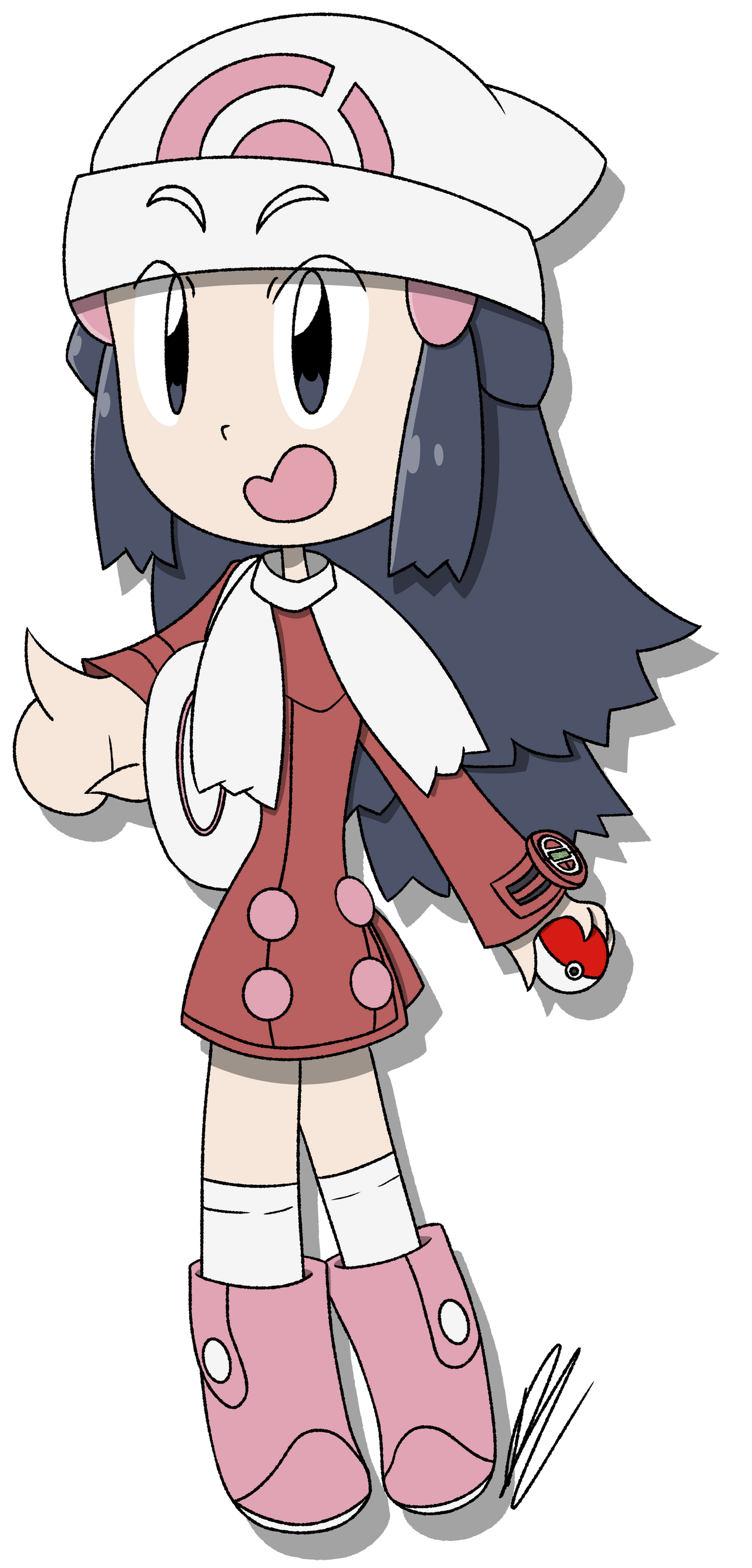 Pokemon Platinum Cartoon- Female Trainer (Dawn) by