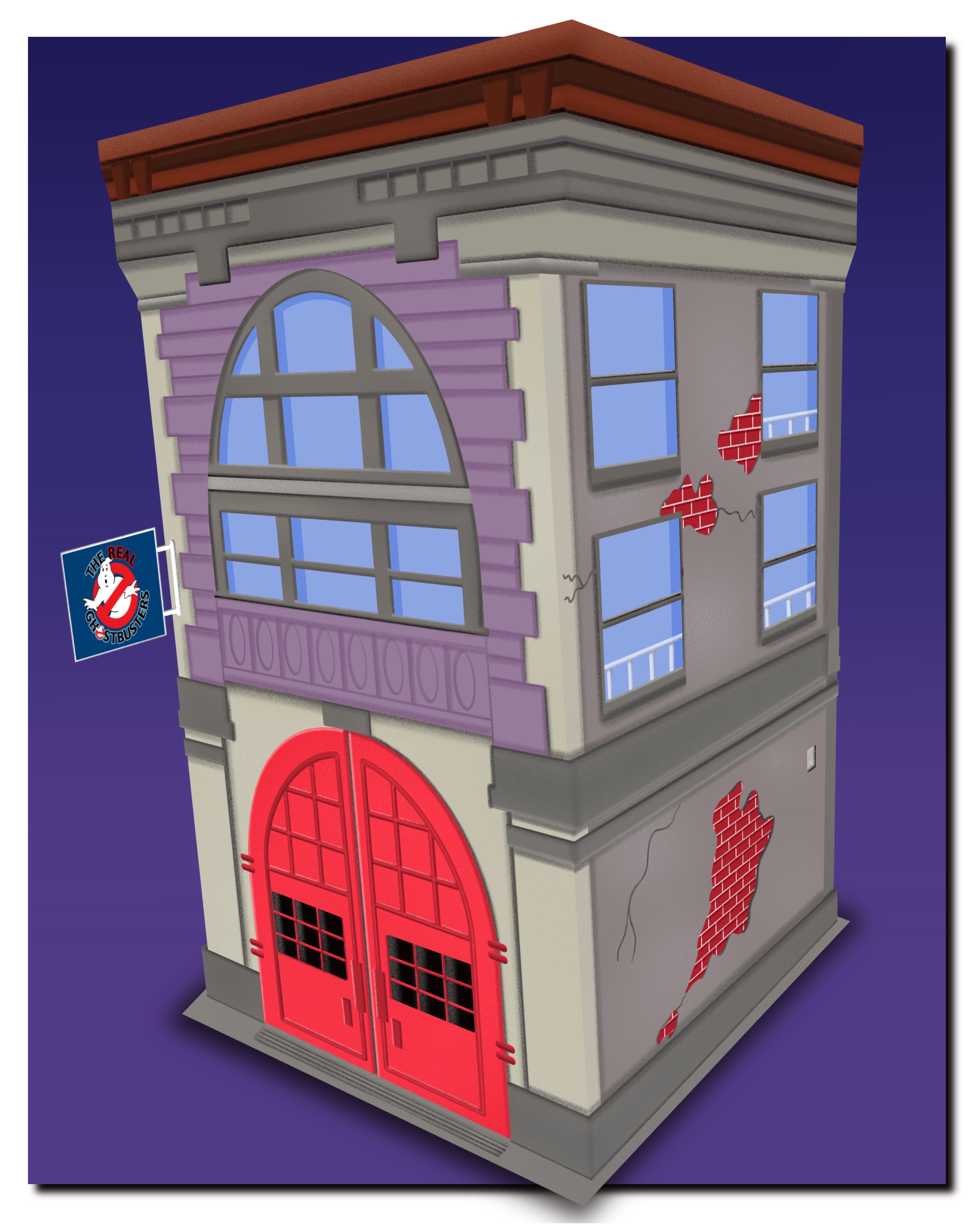 Ghostbusters Layout Real Ghostbusters Firehouse Fan Art by PixelTimeMachine on DeviantArt