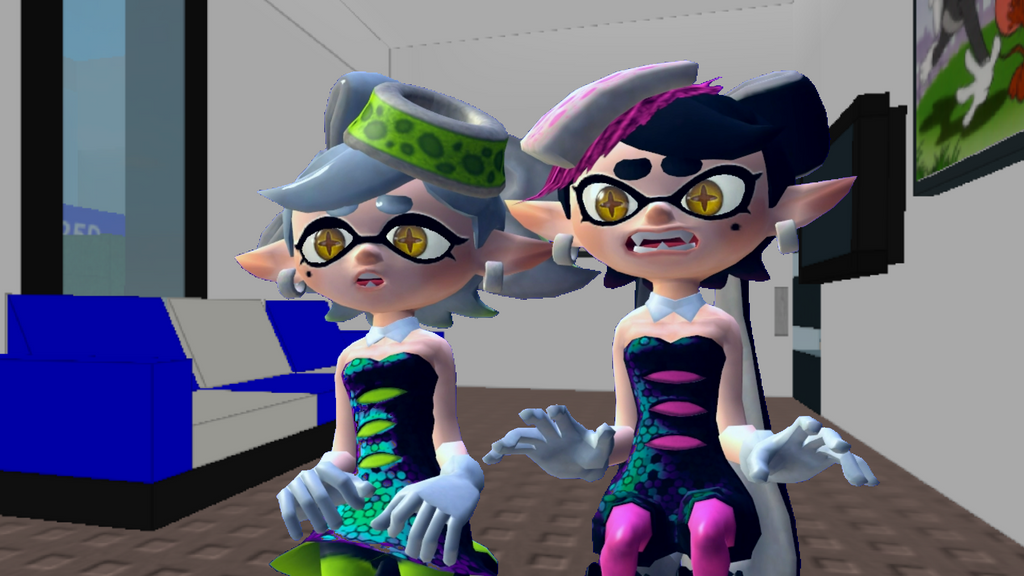 Squid Sisters Feels Shocked (SITN 6 Scene) by OfficialGeofcraze634 on