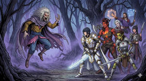 BG party vs. Darkling (80s version) in MTG x DnD