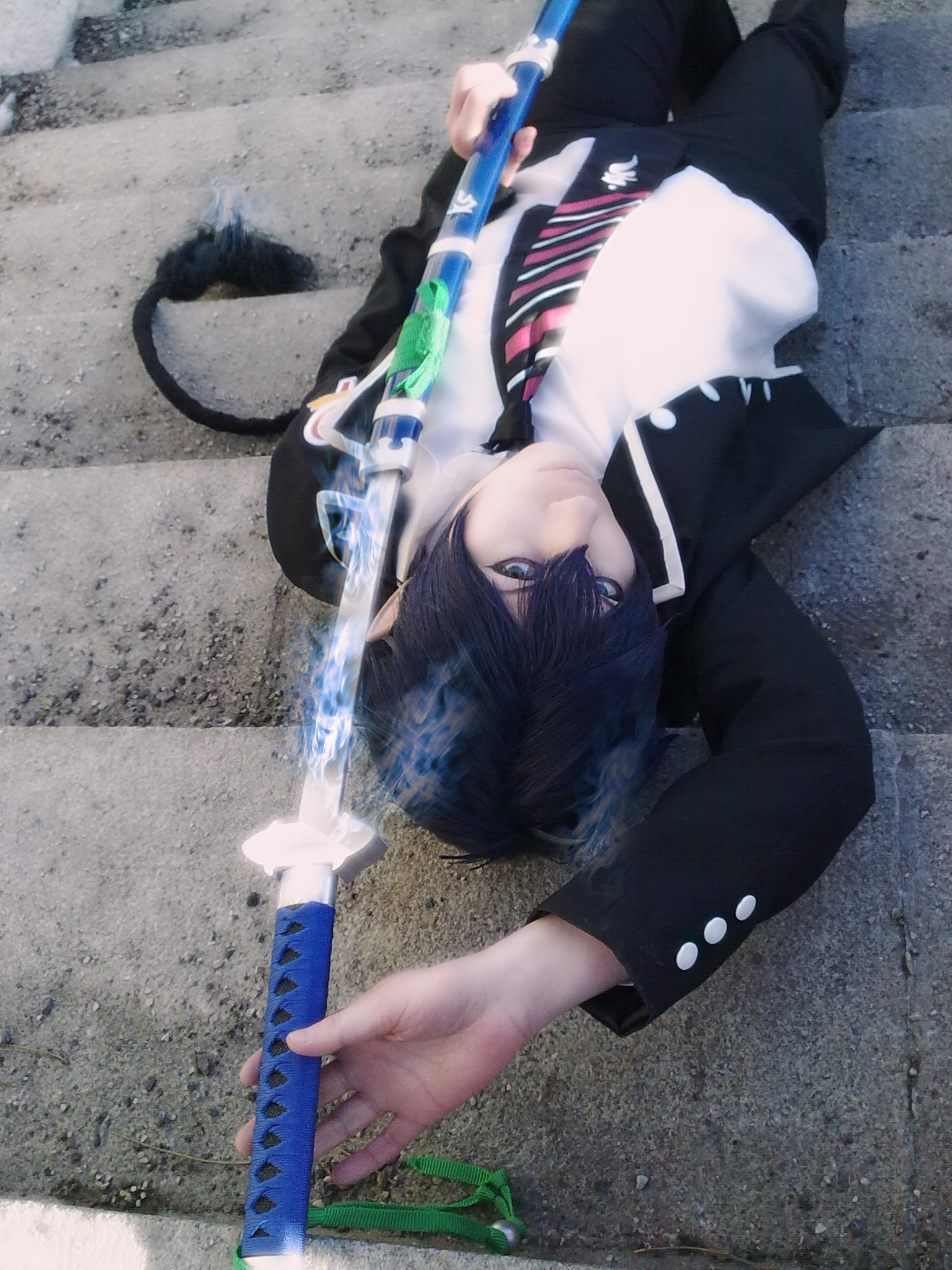 Rin Okumura Cosplay - Blue Flames - Ao no Exorcist