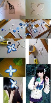 Sankarea Cosplay Prop Blue Hair Flower [Turtorial]