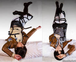 Ecchi Time XD - Eren x Rivaille - SnK Cosplay