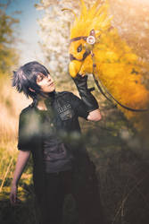 Noctis Lucis Caelum and the Chocobo - FFXV Cosplay