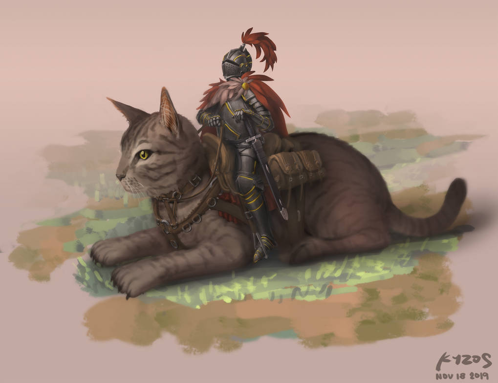 Cat Rider by KyzosArt on DeviantArt