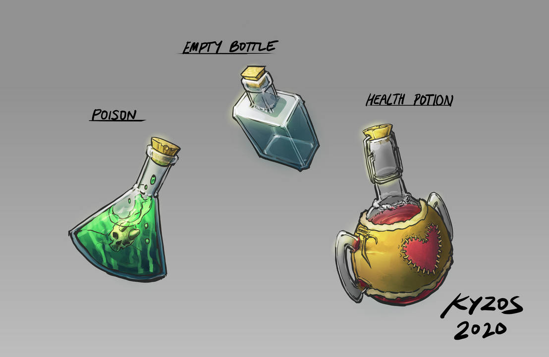 Potion Inflation Fantasy Concepts - Potions by KyzosArt on DeviantArt