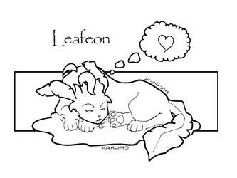 Leafeon fan art wip