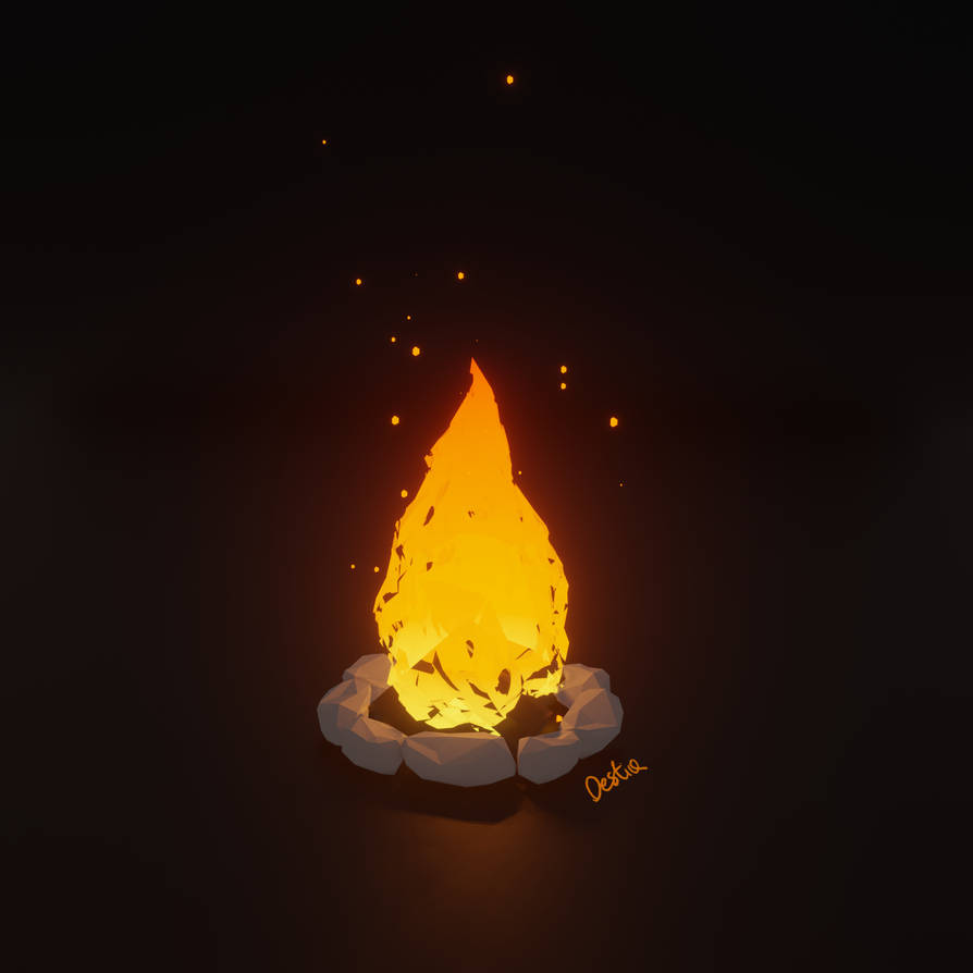 3D Stylized Fire Animation by DestiaArt on DeviantArt