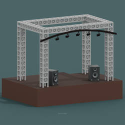 3D Stage and Speakers