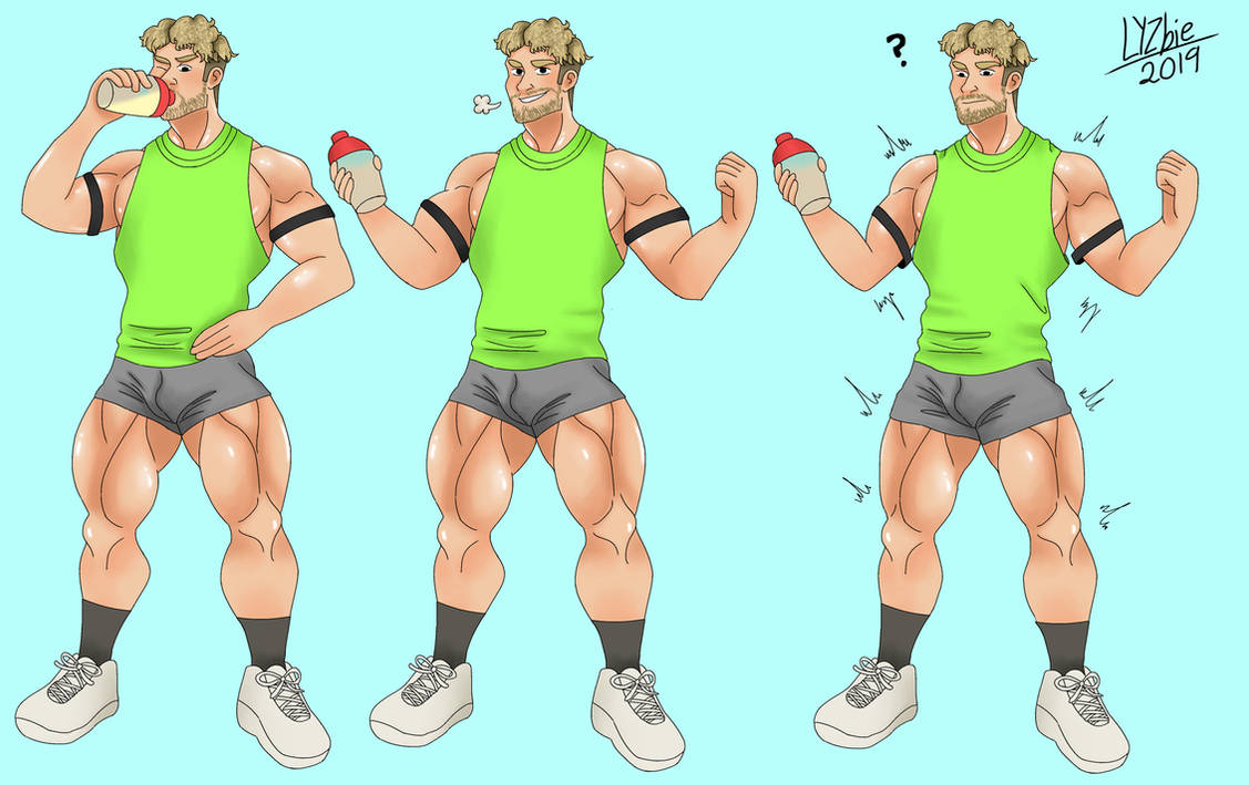 Reverse Muscle Growth Commission Part 1 by LYZbie on DeviantArt.