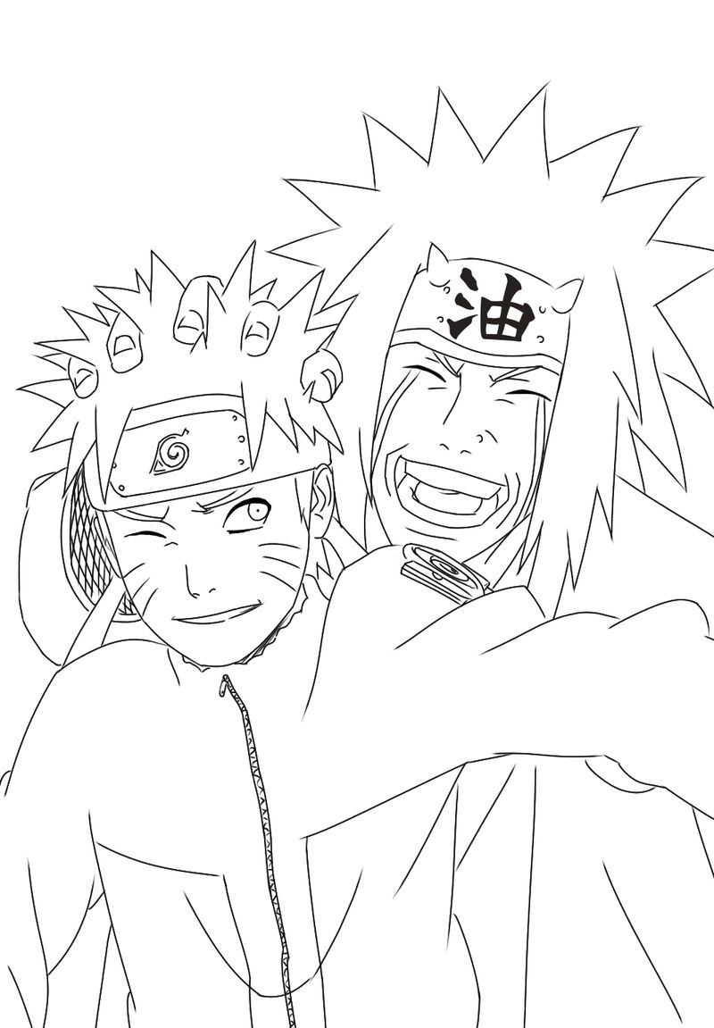 Jiraiya and Naruto_LINEART by Reruns on DeviantArt