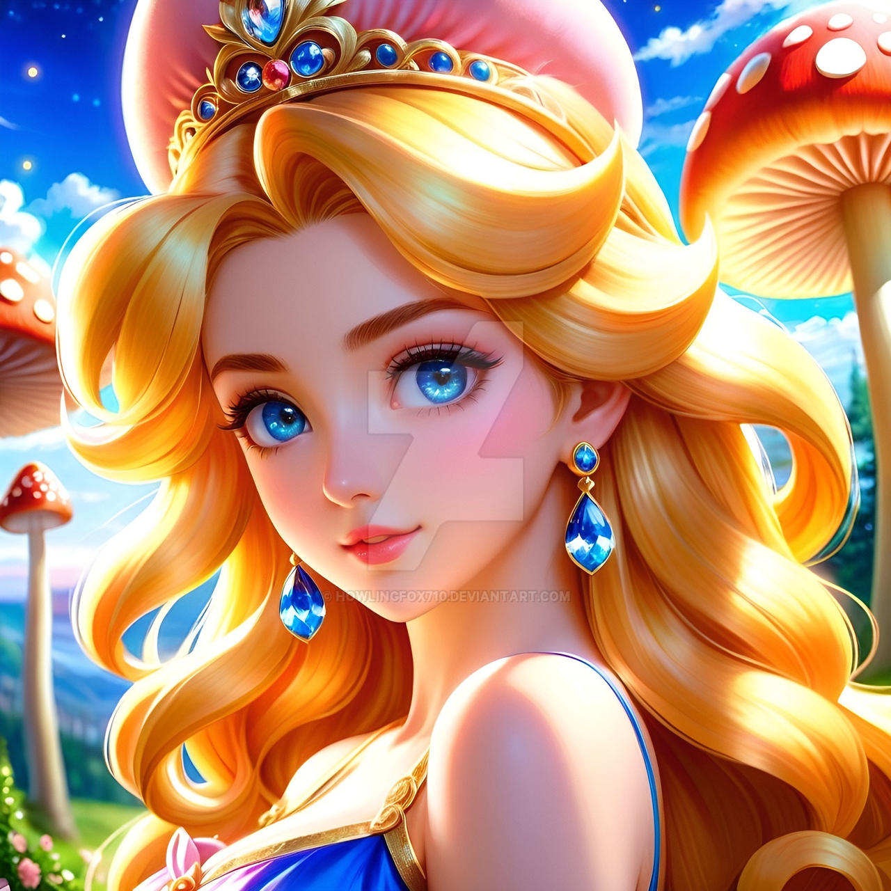 Princessblue28 Daily Challenge: Princess Peach Blue by HowlingFox710 on DeviantArt
