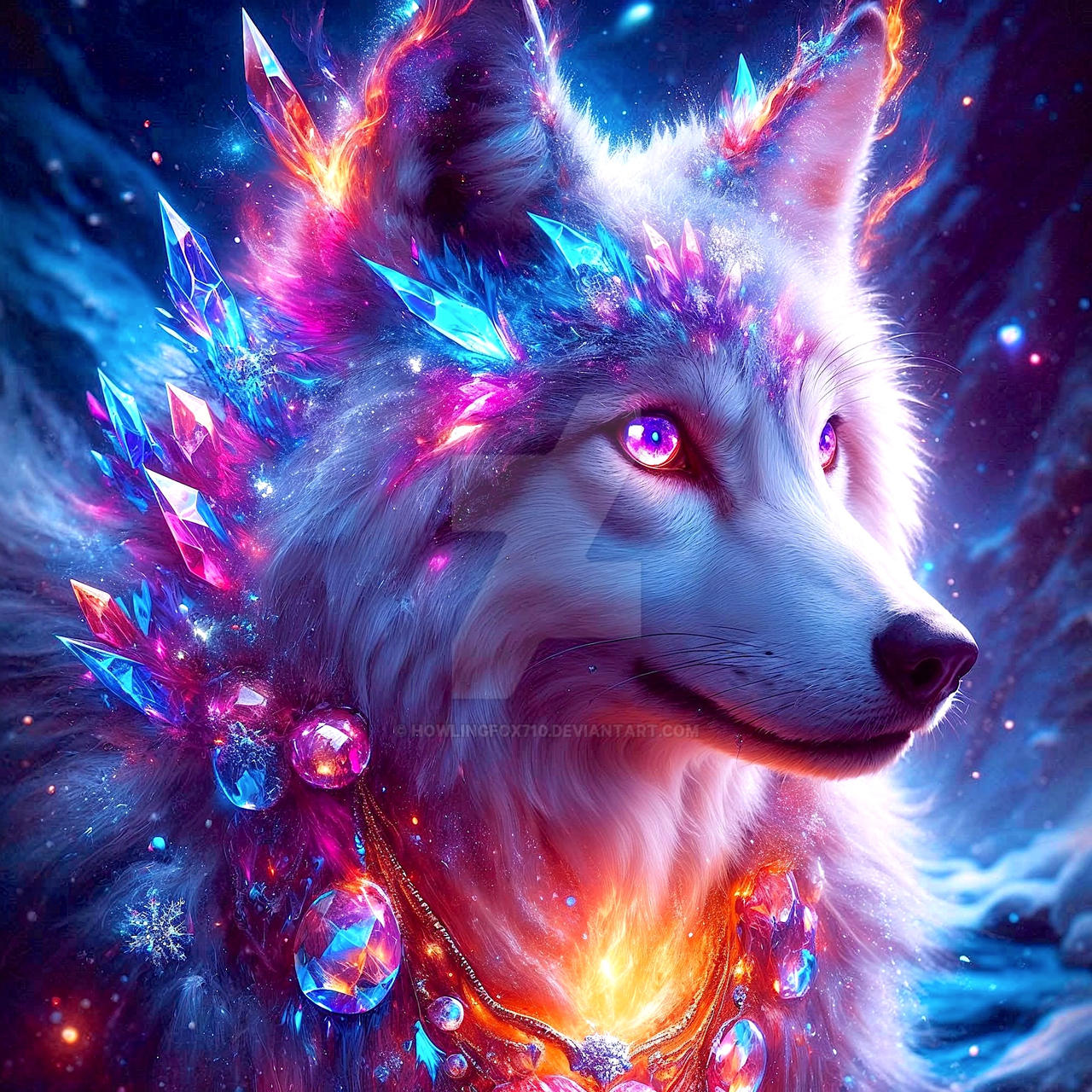 Crystal Wolves Cosmic Crystal Wolf by HowlingFox710 on DeviantArt