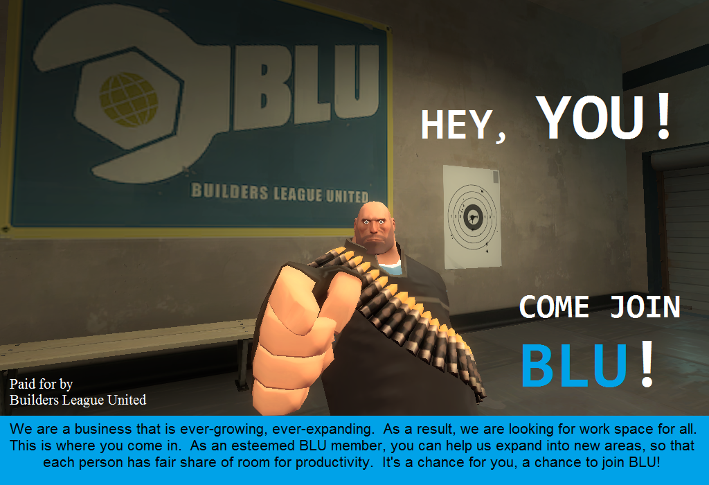 TF2 BLU Recruiting Poster