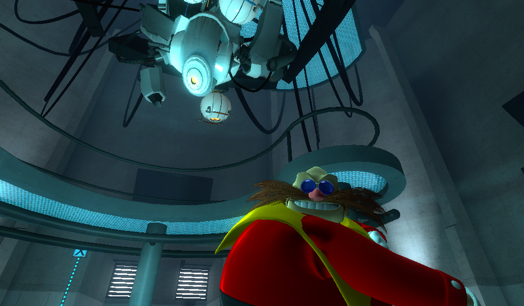 GLaDOS and Robotnik by AngusMcTavish