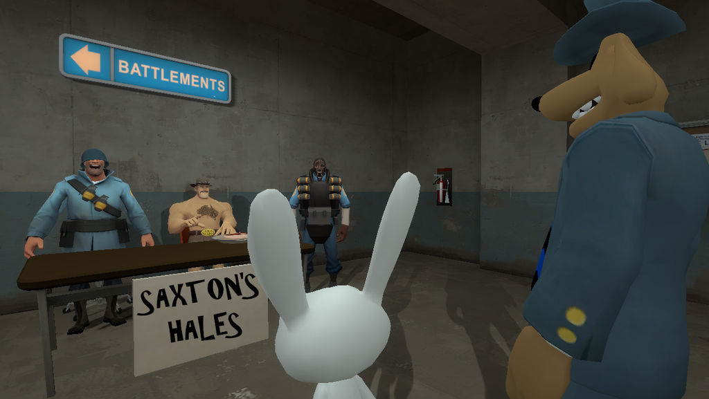 Saxton's Hales - Sam and Max by AngusMcTavish