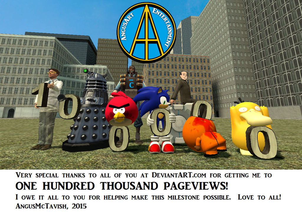 ONE HUNDRED THOUSAND PAGEVIEWS! by AngusMcTavish