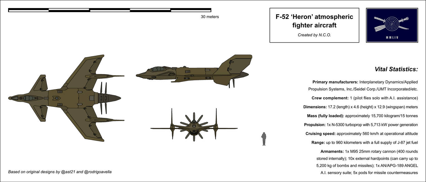 F52 Cod F-52 'Heron' air supremacy fighter by the1trueNiCO on DeviantArt