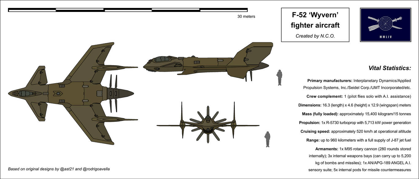 F52 Cod F-52 'Wyvern' air supremacy fighter by the1trueNiCO on DeviantArt